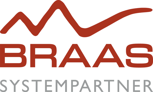 Logo Braas Systempartner mit Icon und Schriftzug